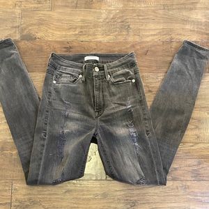 Good American size 00/24 gray distressed jeans